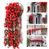 Home Decor Garland Vine Artificial Flower Silk Violet Rattan Garden Wall Hanging Plant
