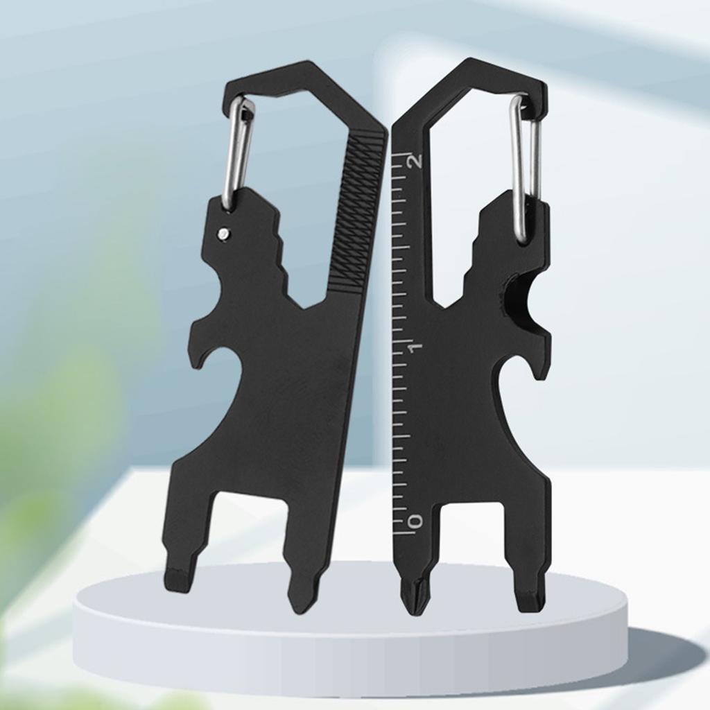 Мини многофункциональный инструмент стальной брелок открывалка для бутылок режущий инструмент отвертка метрическая шкала шестигранный ключ для кемпинга