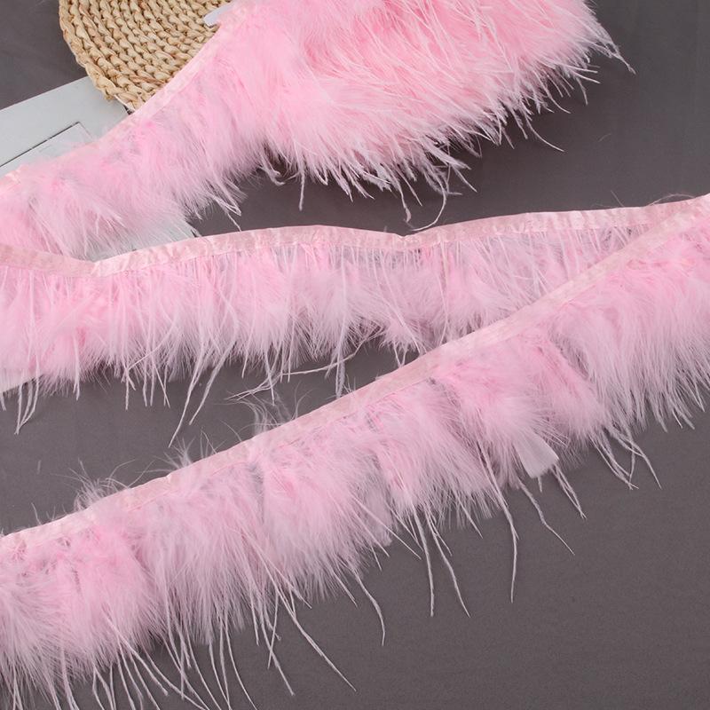Ostrich Fur Turkey Feather Cloth Belt Diy Feather Handicraft Jewelry Clothing Luggage Decoration Material
