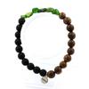 Bracelet - A Bijoux - Brazilian Diopside - Matte Black Onyx - 8 Mm Wood - Length 19-20 Cm