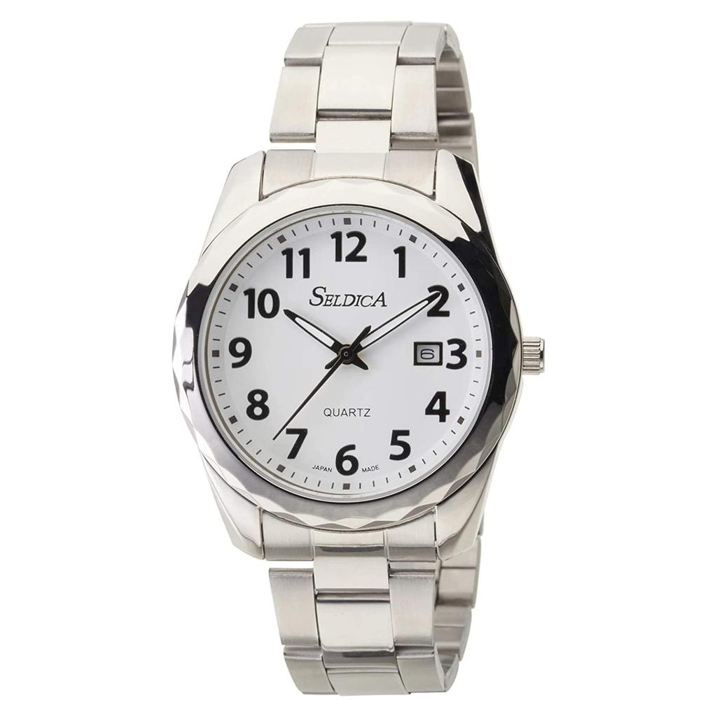 [Clefer] Analog Men's Watch Waterproof Metal Band Silver SD-AM048-WTS