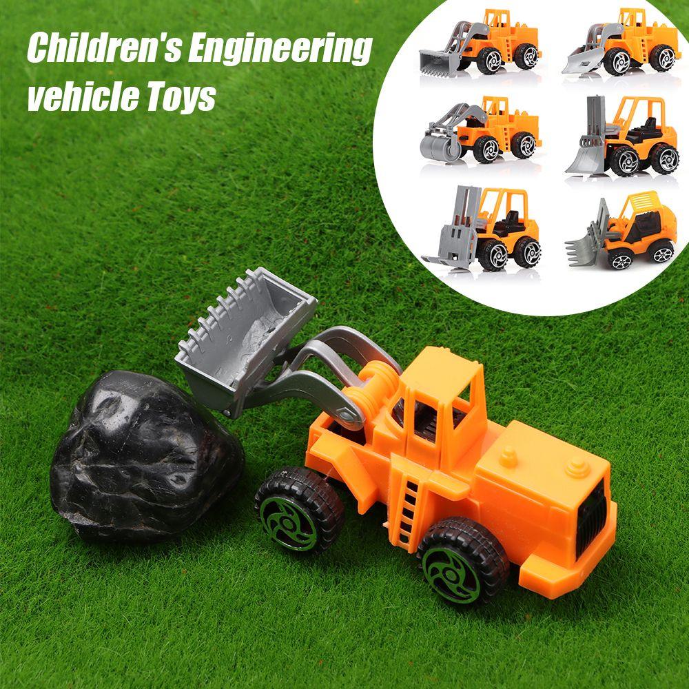 New Mini Car Excavator Pull Back Car Car Model Forklift Toy Engineering Vehicle