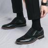 Fashion Classic Leather Shoes for Men Lace Up Pointed Oxfords Formal Wedding Party Office Business Casual Brogues Dress Shoes for Male