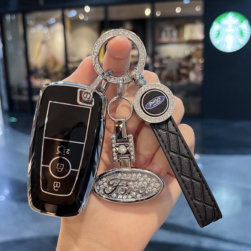 Металлический чехол для ключа Ford Mondeo, Explorer, Focus - стильная мужская сумка с пряжкой-ракушкой