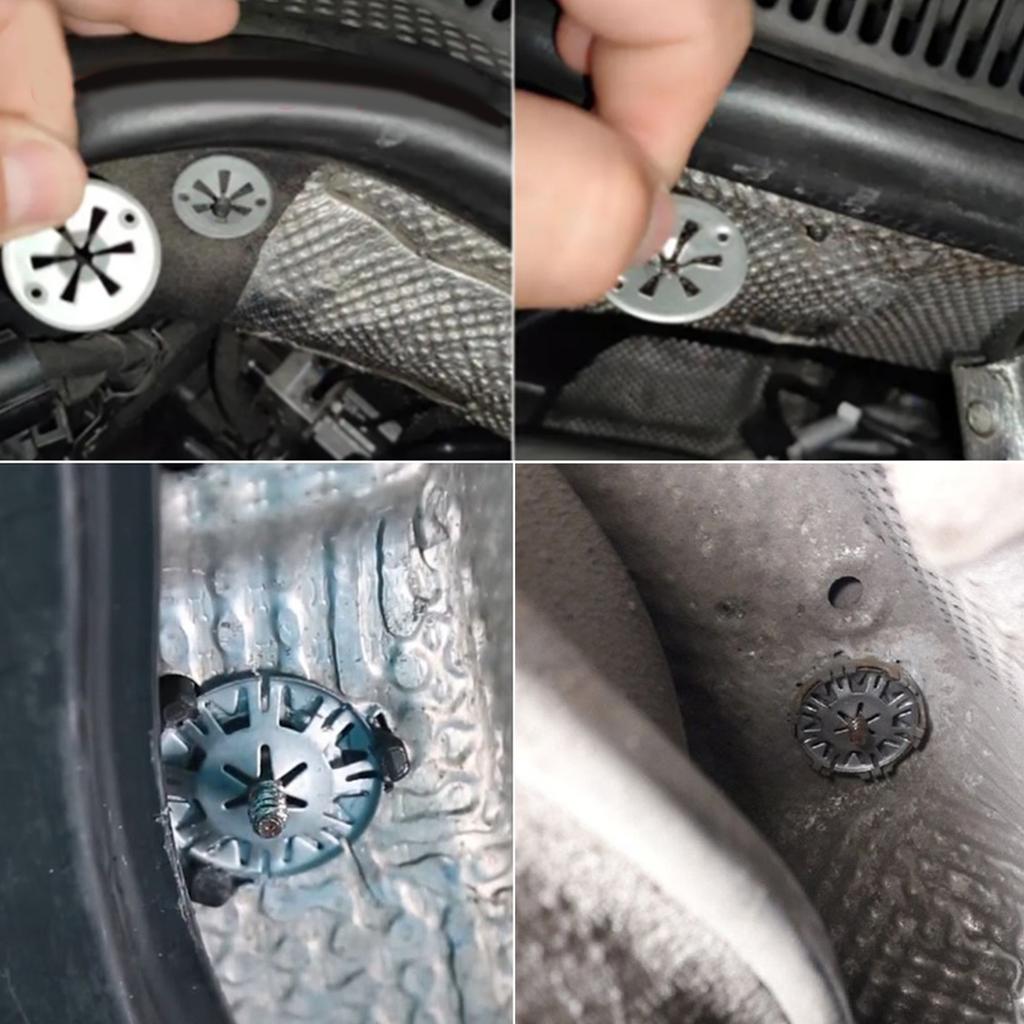 Зажимы для теплозащитного экрана Зажимы для теплозащитного экрана выхлопной системы Металлические стопорные звездообразные шайбы Крепления для теплозащитного экрана днища 30 мм