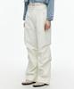 FALLETT Wide Parachute Pants White