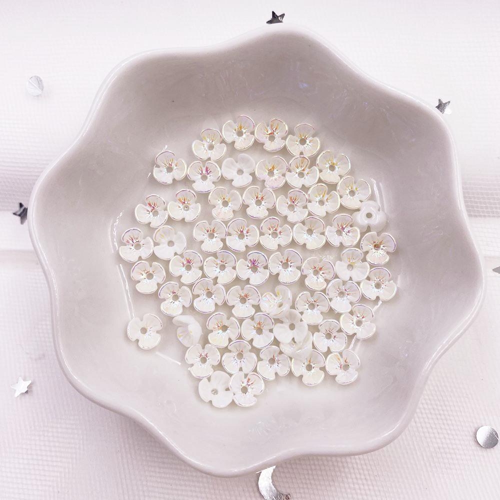 50 шт. 6 мм мини красочные 3D цветы дизайн ногтей со стразами 1 отверстие пуговицы аппликации альбом для скрапбукинга DIY маникюрные аксессуары украшения