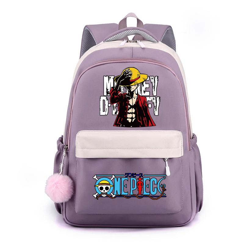 Аниме One Piece Классический Kawaii Рюкзак Милый Мягкий Рюкзак Печатный Мальчик Девочка Школьный Ранец Повседневный Портфель Для Мужчин Женщин Дорожная Сумка Для Отдыха Рюкзак Mochila