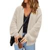 Women's Loose Casual Long Sleeved Knitted Cardigan Sweater Long Sleeved Jacket Fashionable Jacket