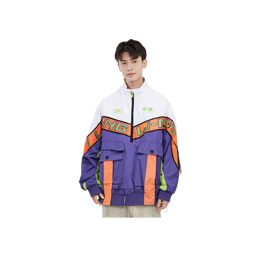 Куртка Li Ning Paris Fashion Week Runway, многоцветная мужская куртка в стиле пэчворк AJDN193-1