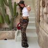 Sexy Chiffon Fishtail Floor-length Leopard Print Skirt Spring Fashion Skirt