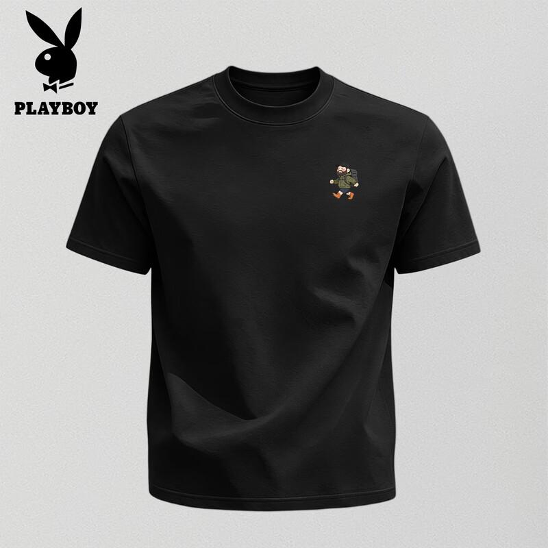 PLAYBOY Мужская футболка с коротким рукавом свободного кроя