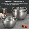 Stainless Steel Salad Bowl with Scale Mark Polished Surface BPA Free Easy To Clean Dishwasher Safe Multifunctional Mixing Bowl