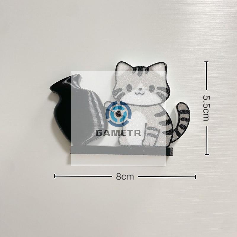 Кот, толкающий вазу, Магниты на холодильник, Декор для дома, Магнит на холодильник, Коллекция «Кошачьи усы», Памятная шкатулка, Декор для домашнего офиса, Для подарка