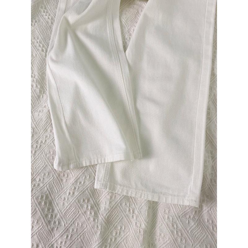 Популярные повседневные длинные брюки, женские в этом году белые джинсы, женские летние новые прямые брюки, тонкие широкие брюки