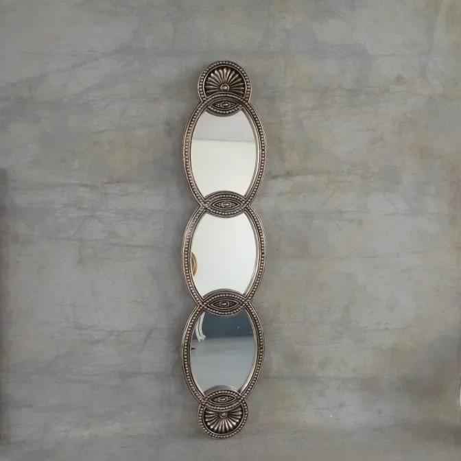Зеркало для ванной в европейском стиле, прихожая, гостиная, ретро, серебряное, декоративное, настенное