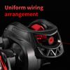 [Germany Stock] Rooblinos AC Waterdrop Left Hand Baitcasting Reel 7.2:1 Gear Ratio Anti-Reverse Two-Speed System Stream River