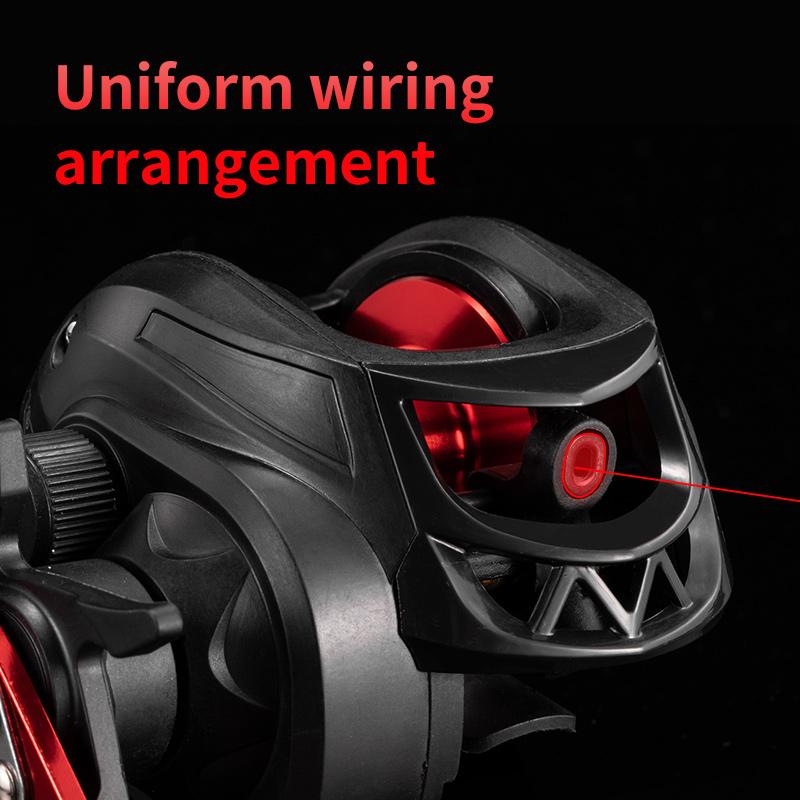 [Germany Stock] Rooblinos AC Waterdrop Left Hand Baitcasting Reel 7.2:1 Gear Ratio Anti-Reverse Two-Speed System Stream River