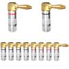 Cleqee Banana Plug Right Angle Gold 8pcs CL-BP08