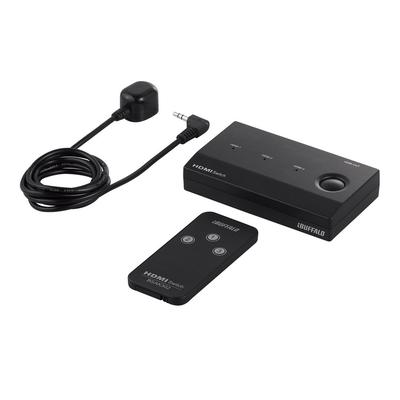 Buffalo HDMI 3 в 1 с пультом дистанционного управления для Nintendo и BSAK302 Switch, Входы, Выход, [Совместимо с Switch, PS4, PS5]