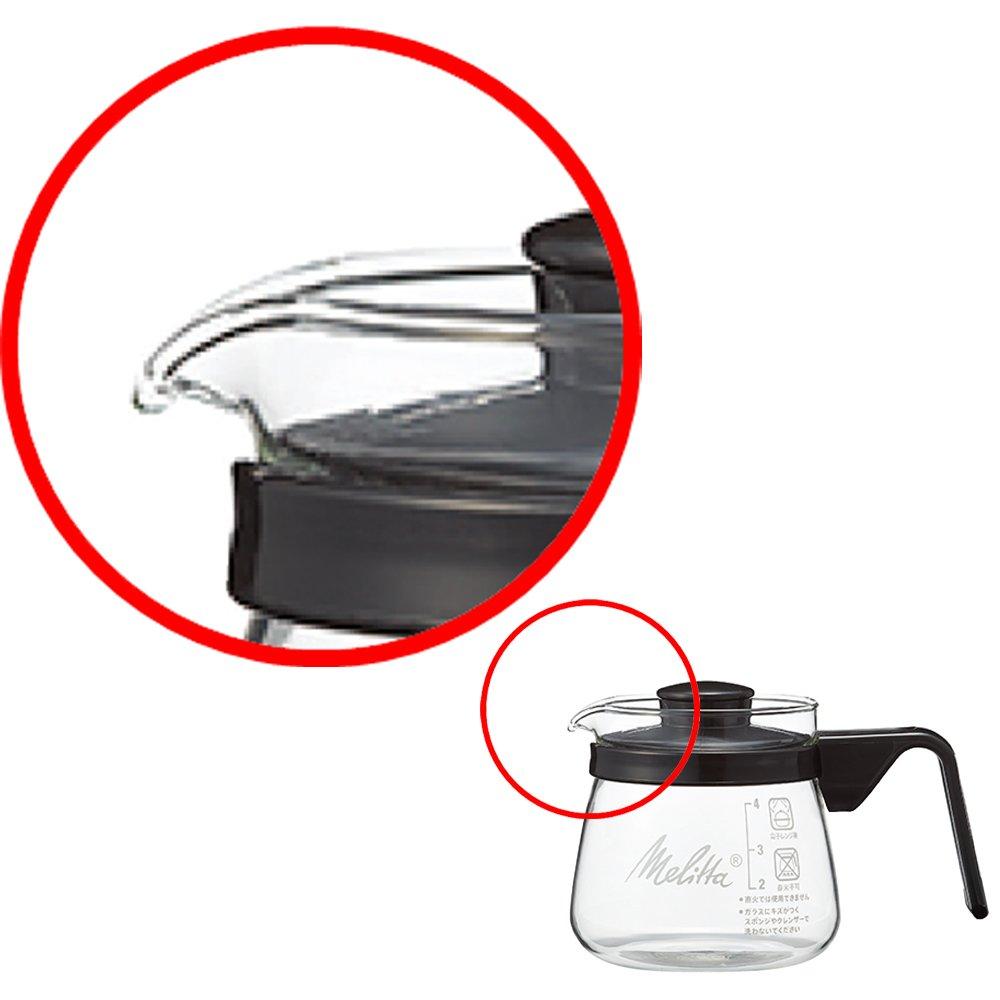 Melitta Кофейный сервиз стеклянный термостойкий безопасный для микроволновой печи 500 мл 4 чашки стеклянный горшок MJG-500S