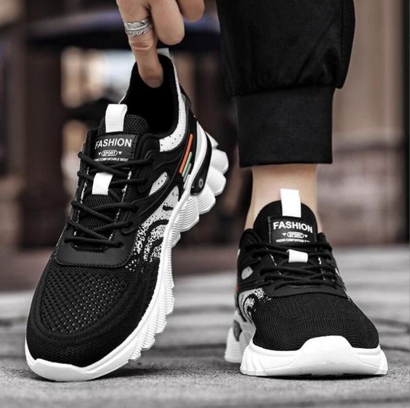 Модные осенние мужские кроссовки 2024 года, новые дышащие эластичные кроссовки с воздушной подушкой для бега, спортивные кроссовки для тенниса, нескользящие баскетбольные кроссовки
