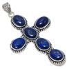 Lapis Lazuli Gemstone Handmade 925 Sterling Silver Jewelry Pendant 3.74" F6t43