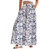 Women's Palazzo Pants Boho Floral Wide Leg Trousers Summer Beach High Waisted Flowy Pants With Pockets