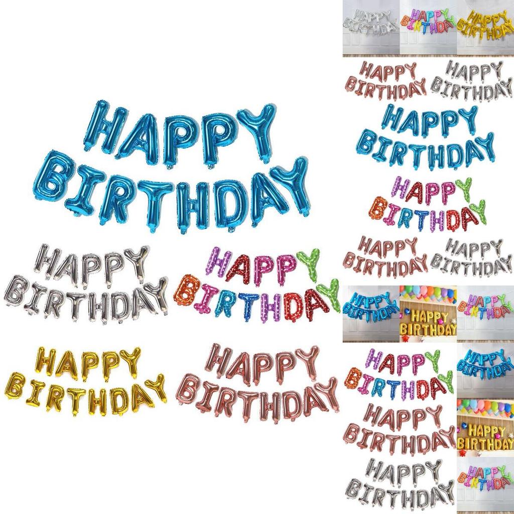 Потрясающие 16-дюймовые шары-буквы «С Днем рождения» для впечатляющего украшения вечеринки