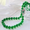 Wind 7A Natural Imperial Green Ice Transparent Chrysoprase Agate Necklace Clavicle Chain Fidelity