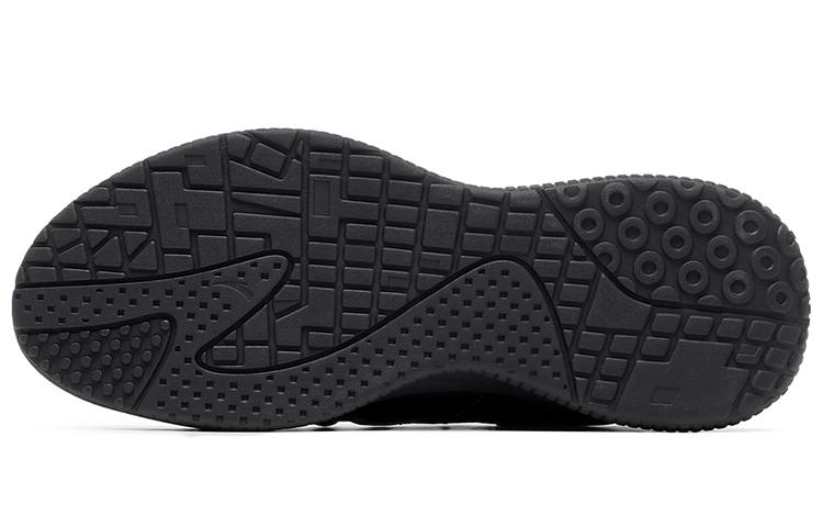 Men's Sneakers Anta Textile, Synthetic Leather Cushioning Slip Resistant Low top Casual Shoes Men's Black