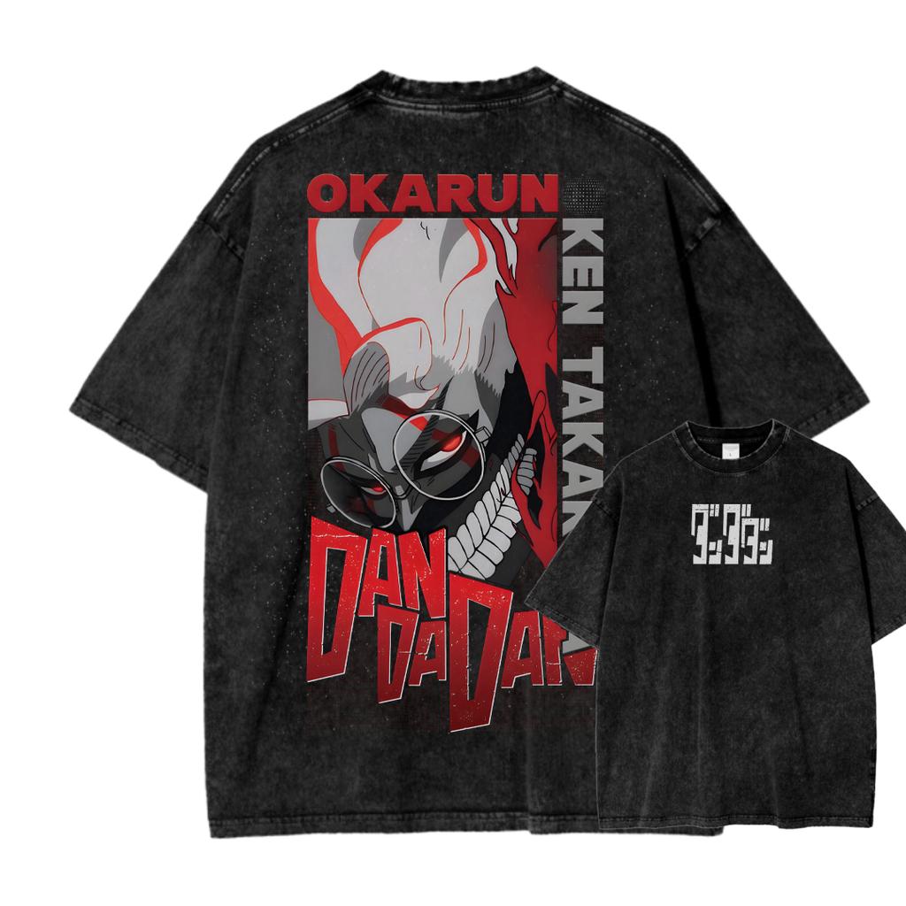 Dandadan Графическая Мужская Уличная Стирка Оверсайз Y2k Хип-Хоп Харадзюку Хлопковая Футболка Короткий Рукав Одежда Повседневная Свободная Высокое Качество Женская Мужская Футболка
