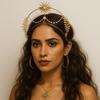Повязка на голову 'Слава Бога Солнца' Золотая Обруч для волос COSPLAY Модная Барочная Корона Хэллоуин Вечеринка Косплей