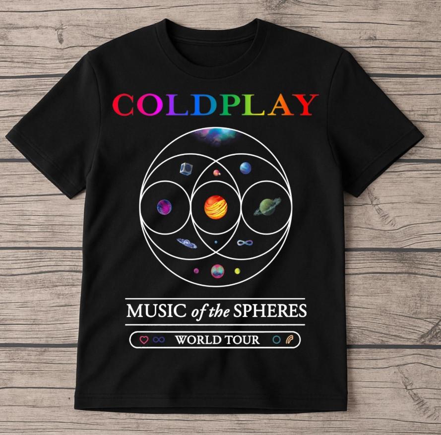 Футболка Coldplay Music Of The Spheres 2025 World Tour, размеры S-4XL