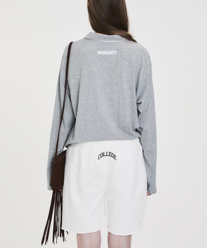 NOHANT College Logo Sweat Shorts White