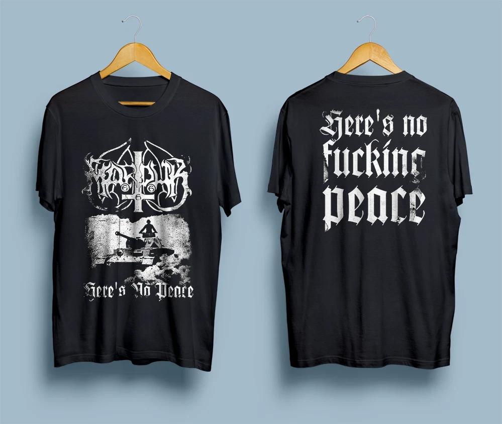 Черная футболка Marduk Here's No Peace с принтом с двух сторон Все размеры S-5XL TA695 Унисекс футболка