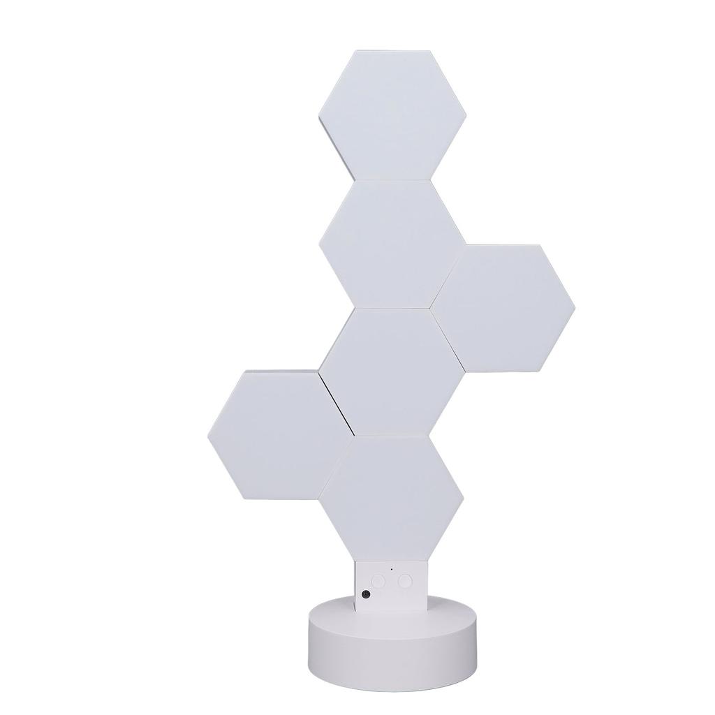 6шт светодиодных шестиугольных ламп для настенного беспроводного RGB музыкального синхронизатора DIY шестиугольный игровой свет с пультом дистанционного управления