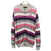 HG Border Pattern Long Sleeve Knit Zip Hoodie M Men's Used