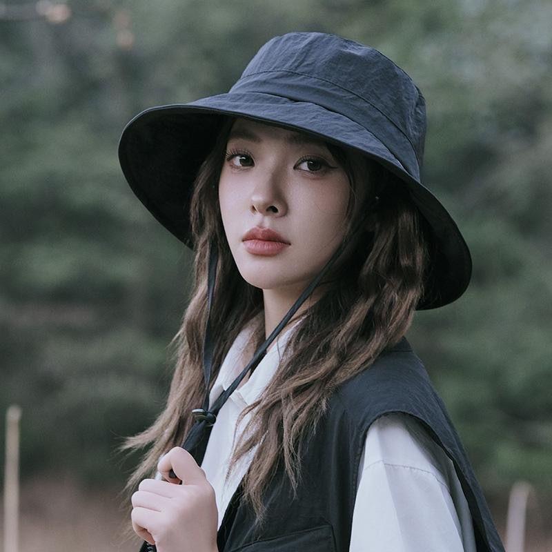 Solid color bucket hat high quality quick-drying field climbing hat four seasons men's and women's bucket hat sun protection sun hat children