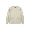 Li Ning Sports Fashion Series X Palace Museum Collaboration Тематическая вышитая тканая толстовка с круглым вырезом Унисекс Толстовка Серо-зеленая AWDQ929-3