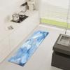 Синие акварельные кухонные коврики для пола, противоскользящий мягкий губчатый коврик для ванной комнаты с абстрактным принтом, коврик для спальни, прикроватный коврик