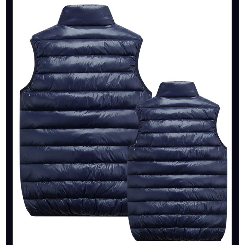 2024 Осень и зима Новый толстый пуховый хлопковый жилет для молодых мужчин, жилет, юбка, модный большой размер, мужской модный повседневный большой размер