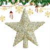 Plastic Christmas Tree Topper Star Glitter Christmas Tree Ornament  Party Favors