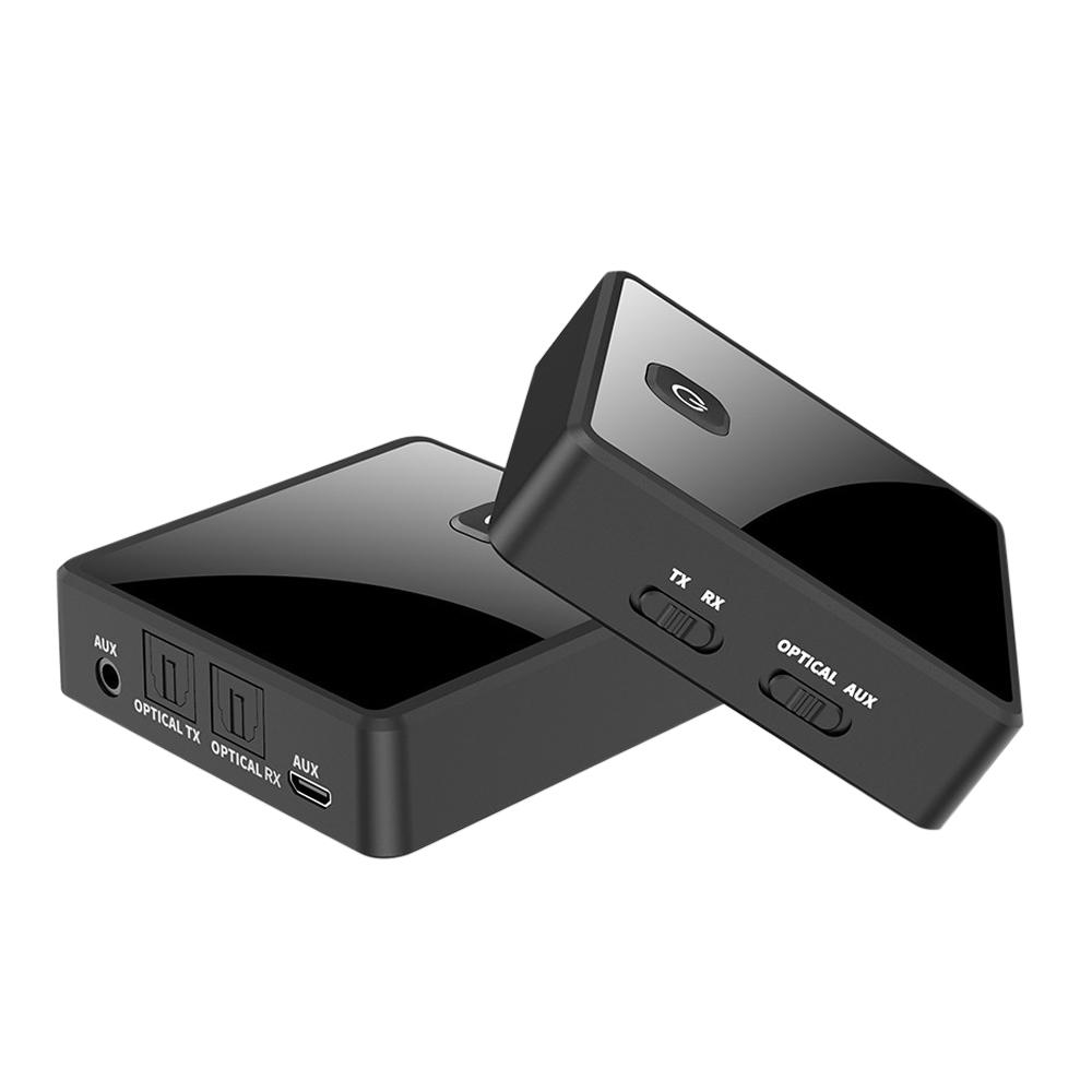 BT 5.0 Transmitter Receiver 2 In 1 Wireless Audio Adapter (3.5mm RCA Optical AUX) with LED