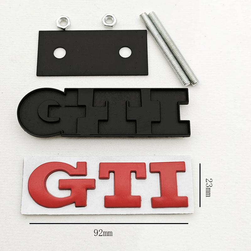 AABIL1 2026 Hot VOLKSWAGEN 3D Metal Car Grille Logo GTI Badge Emblem For Volkswagen VW Polo Golf 4 5 6 7 8 Mk4 Mk5 MK6 MK7 MK8 GTI Stic