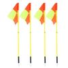 Corner Flags Set for Soccer Field with 4pcs Square Flags 4pcs 2 Section 1.5m Soccer Poles Soccer Equipment for Training