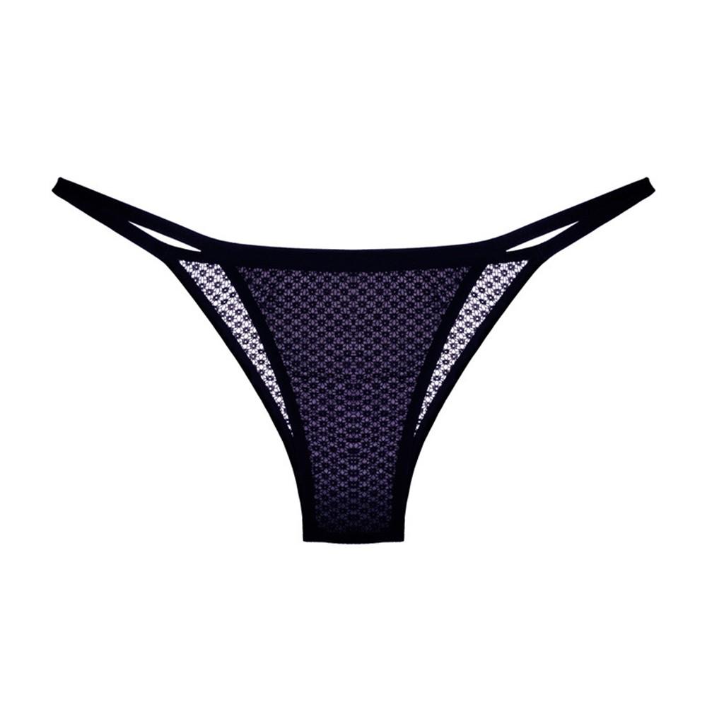 Womens See Through Mini Thongs Lace Mesh Sheer G-String Ultra-thin Panties