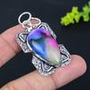 Rainbow Solar Quartz Gemstone Handmade 925 Sterling Silver Pendant 2.13" k6E81