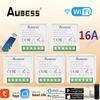 AUBESS Tuya 16A MINI Wifi Switch DIY 2-сторонний пульт дистанционного управления Таймер Реле Автоматизация для умной жизни для Alexa Google Home Alice