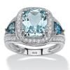 Personalized Copper Inlaid Zircon Women'S Ring Non-Fading Sapphire Water Drop Ring